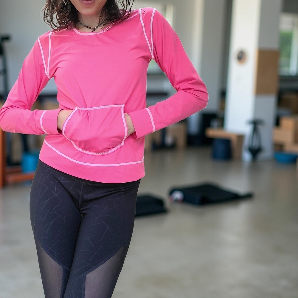 Athleta Women's Pink Long Sleeve Rashguard Top Size S